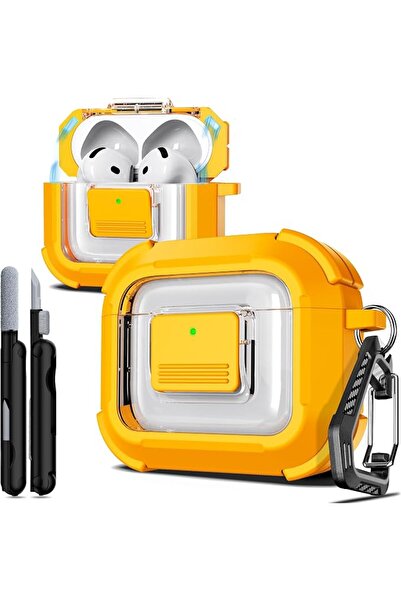 R-fun حافظة لسماعات Airpods Pro 3 مع قفل آمن ومجموعة تنظيف، حافظة واقية لسماع...
