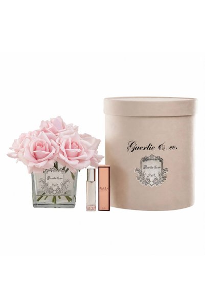 Guerlie and co. Soft Pembe 7 Gül Kare Cam Gümüş