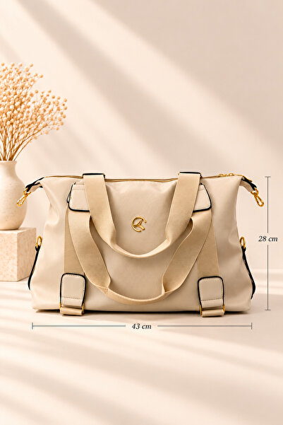 BÜYÜK BOY KADIN OMUZ ÇANTASI GENİŞ İÇ HACİMLİ ÇAPRAZ ASKILI 43×28 CM