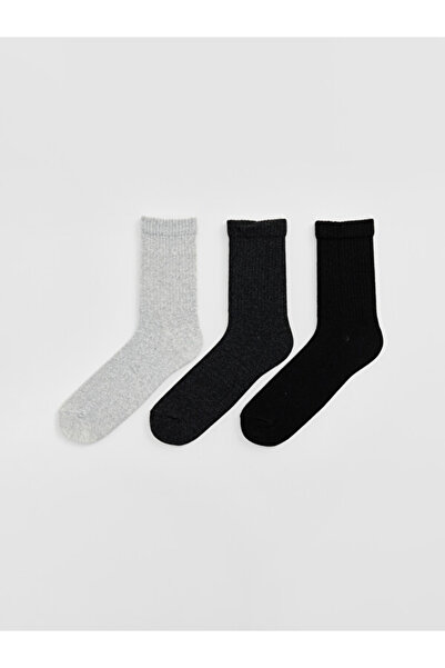 LC Waikiki Rmz Gi̇yi̇m Farkiyla Men's Sock Socks 3-Pack