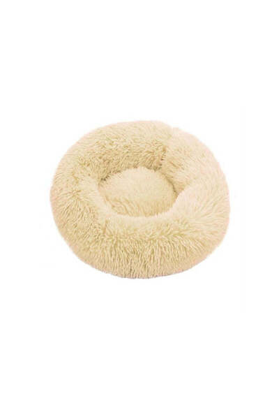 OEM ΣΤΡΟΓΓΥΛΟ FLUFFY ΚΡΕΒΑΤΙ ΚΑΤΟΙΚΙΔΙΩΝ ΚΙΤΡΙΝΟ 60cm SD-01622