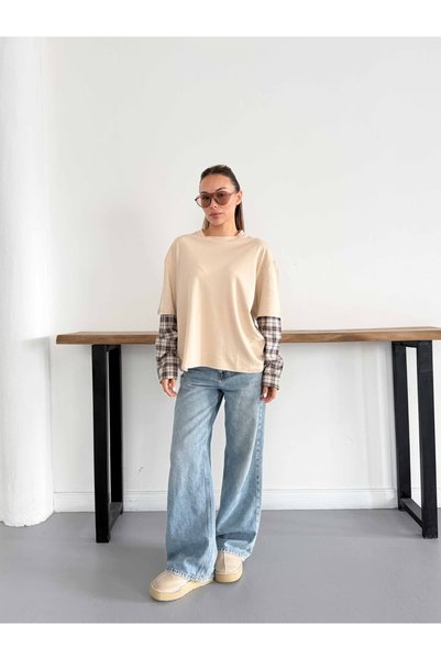 Milimor GÖMLEK GARNİLİ BİSİKLET YAKA SWEATSHIRT