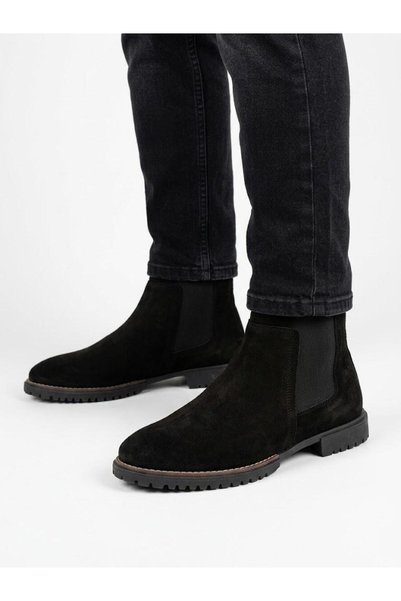 Voyager Men's suede genuine leather non-slip sole chelsea boots