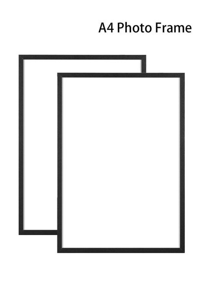 Generic A4 photo frame, 2-pack 21x30cm black picture frame, certificate frame...