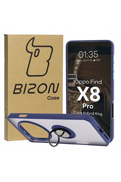 bizon Husă cu inel de susținere și suport spate pentru Oppo Find X8 Pro