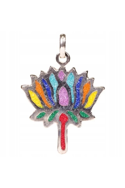 NO BRAND Pandantiv floare de lotus 7 chakre