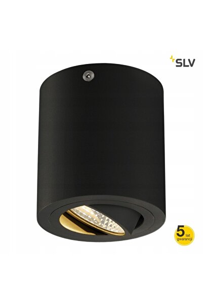 SLV Spot de tavan rotund negru
