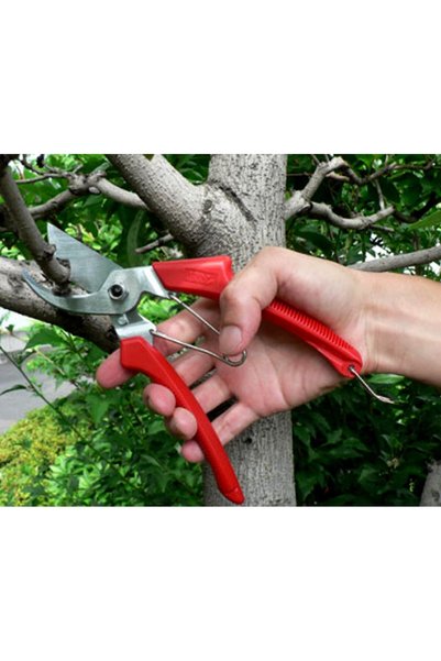 Ars 120DX 8-Inch Precision Pocket Secateur Heavy Duty Pruner Red
