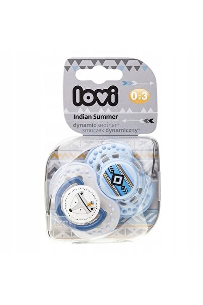 LOVI Suzetă calmantă din silicon Indian Summer Boy 2 bucăți 0+