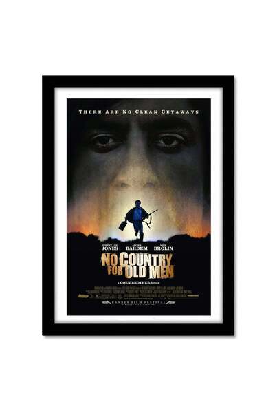 Generic Framed Minimal Art Poster - No Country For Old Men