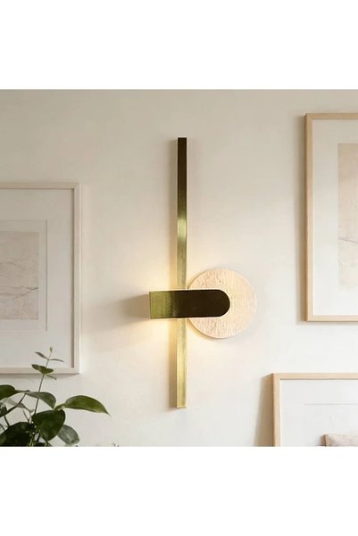 Generic Brand أبليك جداري مودرن ذهبي زيتي LED 3 ألوان إضاءة 60 سم WA/E7037/60...