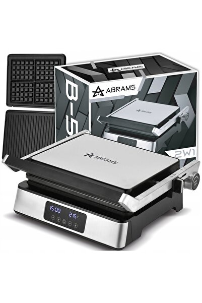 Abrams Grătar electric, gofrător, prăjitor de panini + grătar pentru gofri, p...