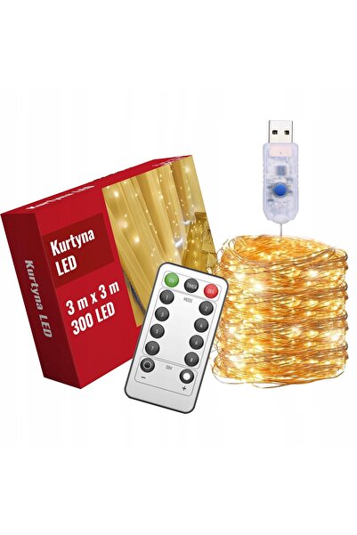 Lewer Perdea luminoasă LED 3x3, 300 de lumini, decorațiune pentru nuntă și zi...