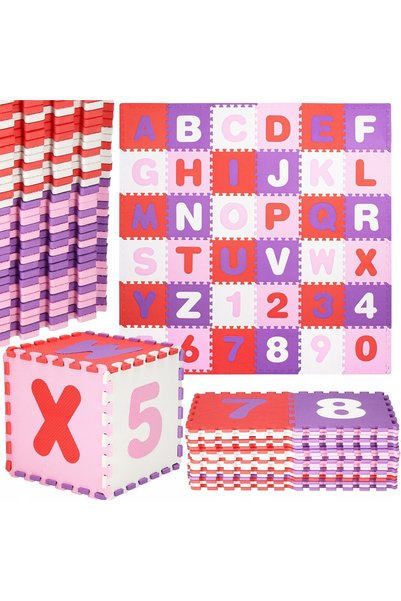 Springos Covoraș puzzle educativ gros pentru copii 175x175cm pliabil țarc de ...