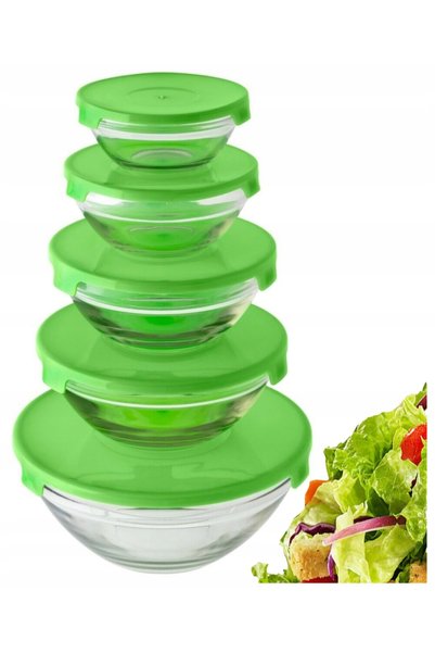 NO BRAND SET DE 5 BOLURI DE STOCARE ALIMENTE PENTRU DULAP CU CAPACE, RECIPien...