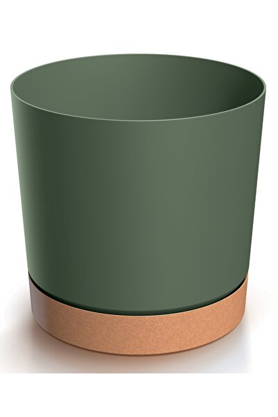 Prosperplast Donica Tubo PM 30cm Capac cu bază Verde Pinia Rezistent la UV