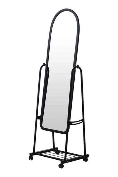 Generic Durable Glass Standing Mirror With Adjustable Stand And Wheels For Ea...