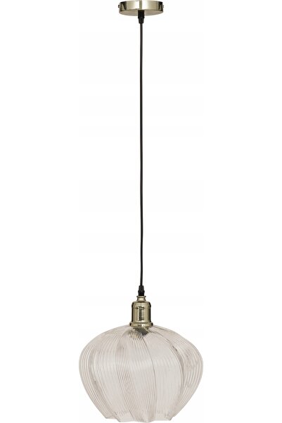 Atmosphera LAMPĂ SUSPENSĂ CU ABAC DE STICLĂ Ø 27,5 CM, STICLĂ TRANSPARENTĂ, E...