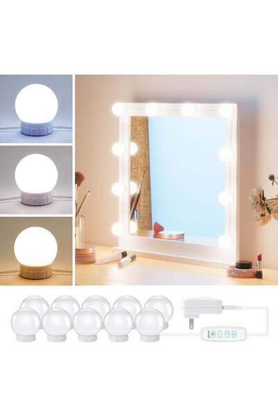 Generic Hollywood Style LED Vanity Mirror Lights Kit with 10 Dimmable Light B...