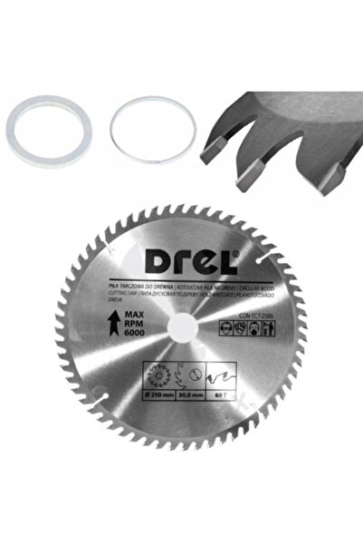 DRL Lamă de ferăstrău pentru lemn 250x30 60 dinți cu vârfuri din carbură