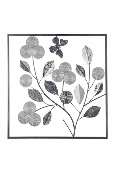 Atmosphera DECOR DE PERETE METALIC. TABLUI CU MOTIV FLORAL