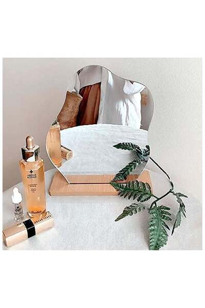 Generic Makeup Mirror for Desk with Stand-Aesthetic Decor Vanity Mirror-Frame...