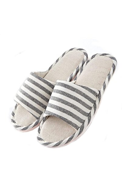 AioTio Anti-Slip Linen Slippers for Indoor Home Use Stylish Comfortable Casua...