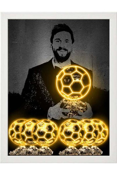 Generic Lionel Messi Ballon D'or Poster with Frame Multicolour 30 x 40cm