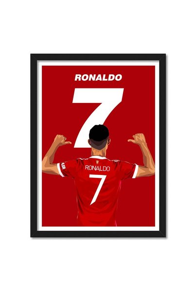 Generic ALAYRA Cristiano Ronaldo Man Utd Framed Poster, multicolour, Print, 1...