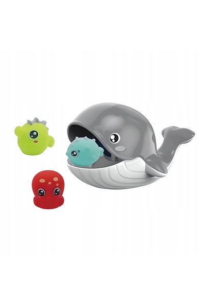 NO BRAND Set de baie cu balene, figurine caracatițe și pești, jucărie de apă