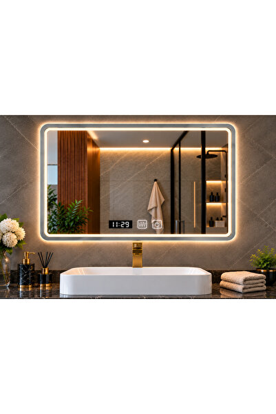 SANITEXPERT Oglindă de baie SaniLux LED 1200×800 mm, cadru gri, 24W, control ...