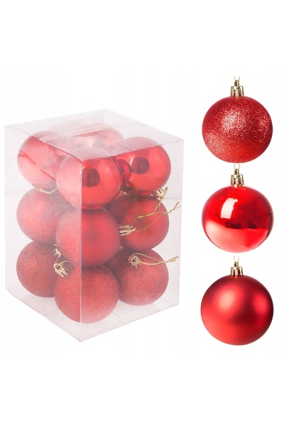 Springos Globuri de Crăciun incasabile, set 12 bucăți, 6 cm, pentru bradul de...