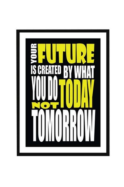 Generic Future Quote Poster With Frame Multicolour 40x55cm