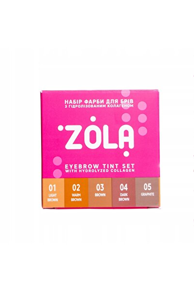 zola Kit de vopsea pentru sprâncene în 5 culori + Oxigenator