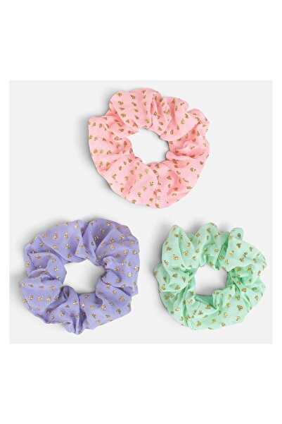 OEM Set 3 elastice copii cu inimioare glitter – țin părul ordonat și adaugă u...