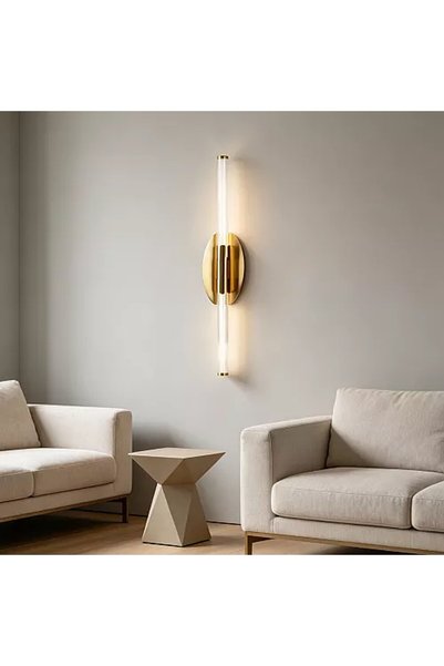 Generic Brand أبليك جداري مودرن ذهبي زيتي LED 15 واط إضاءة صفراء 800 ملم WA/E...