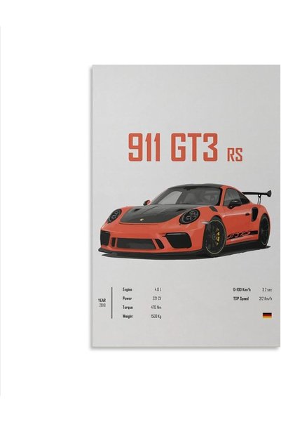 Generic Dujoi 911 GT3RS Car Poster