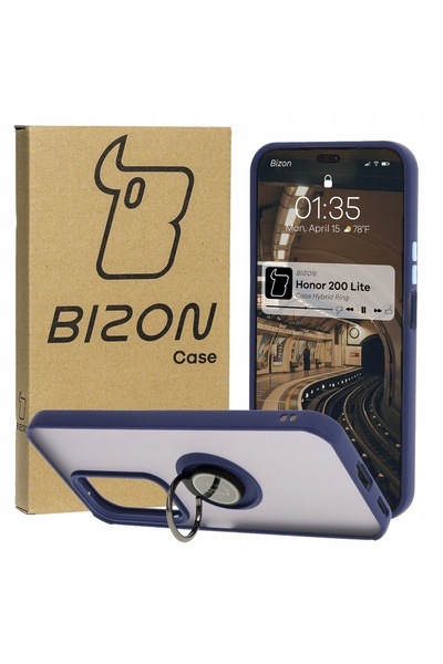 bizon Husă cu inel de susținere pentru Honor 200 Lite, capac spate cu inel pe...