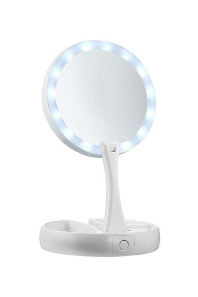 Generic LED Foldaway Double-Sided Vanity Mirror