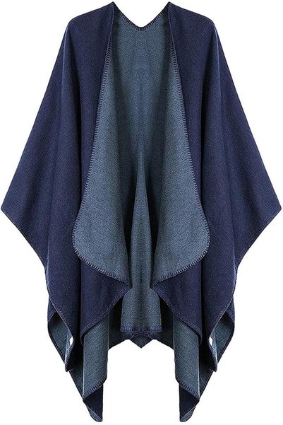 GENERAL Women's Shawl Wraps Open Front Poncho Cape Oversized Sweaters Casual ...