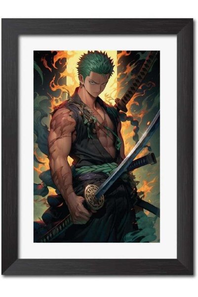 Generic TenorArts Zoro Framed Poster One Piece Anime Posters Wall Painting