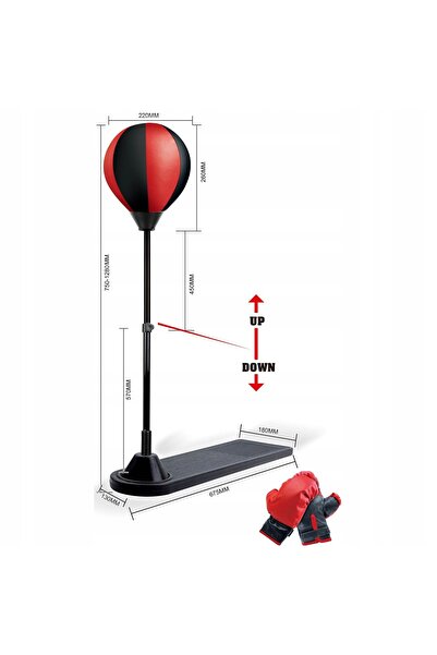 Enero SET DE BOX JUNIOR PENTRU COPII, REGLABIL 75-128cm, VOLAN DE BOX + MĂNUȘI