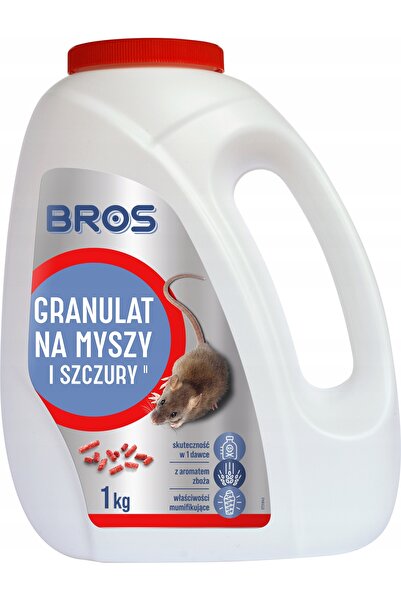 bros GRANULE 1kg x 2 buc. GRANULE PENTRU ȘOARECI, ȘORTE, NORNICI, HRADEA ANIMALE