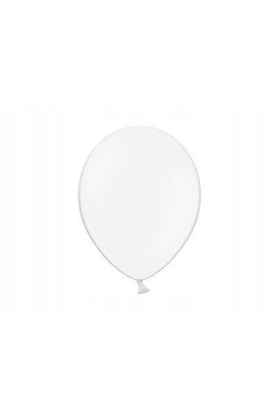 Partydeco Baloane profesionale 12 inch pastel ALB 100 bucăți