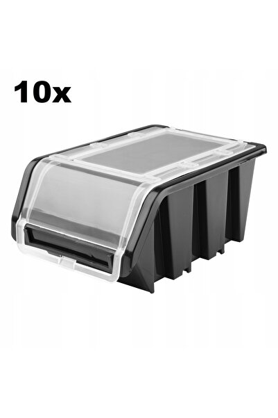kistenberg 10 x Recipient cu capac pentru toaletă 120x195x90 negru