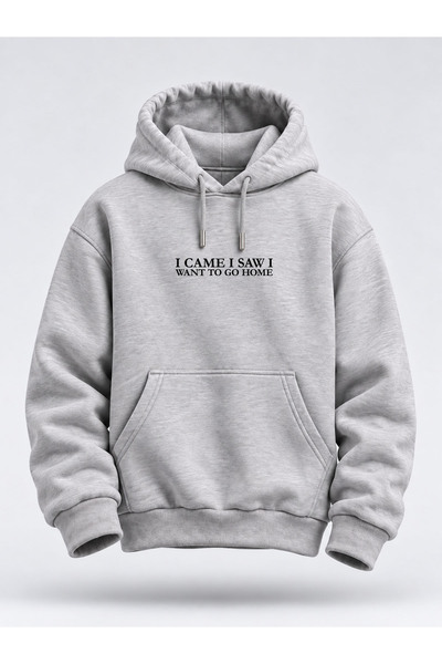 North Whiskers I Came I Saw I Want to Go Home Printed Unisex Hoodie – Humorou...