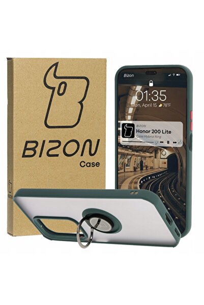 bizon Husă cu inel de susținere pentru Honor 200 Lite, capac spate cu inel pe...
