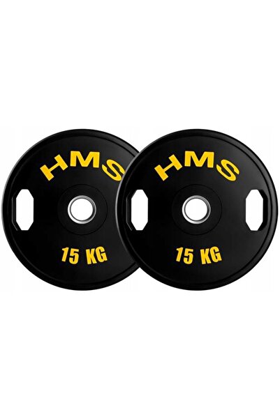 HMS Set de 2 discuri olimpice de 15 kg, din oțel, cu centru cauciucat. 51mm