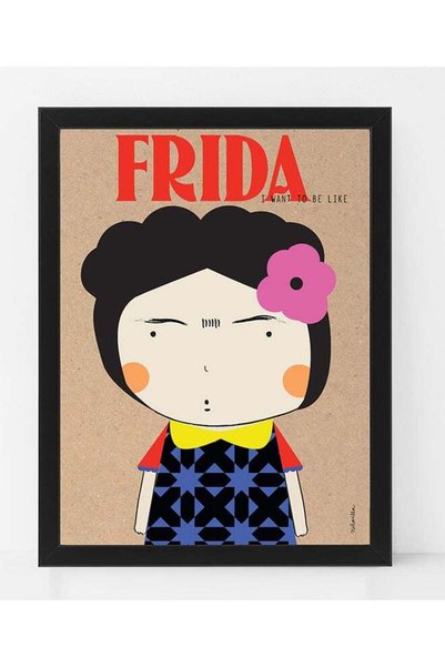 Generic Little Frida Art Poster With Frame Multicolour 30x40cm