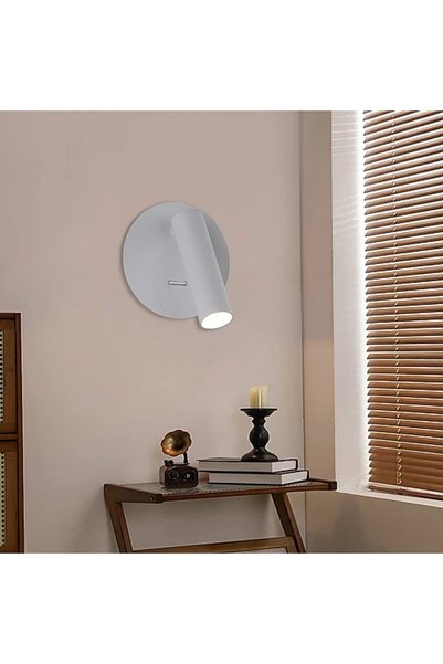 Generic Brand أبليك جداري مودرن أبيض LED 3 واط إضاءة صفراء WA/E6633/WH+WW